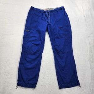 Koi Pants Womens XL Blue Lindsey Cargo Scrub Drawstring Waist Regular Nurse